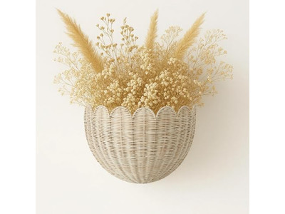 アフリカンバスケットウォールデコアート ベッドルーム用ボーホーブラックアンドホワイトホーム