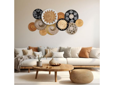 ボーホールームデコ ベッドルーム用リビングウォール カラフルな沿岸風