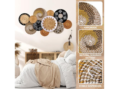 ボーホールームデコ ベッドルーム用リビングウォール カラフルな沿岸風