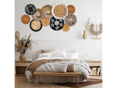 ボーホールームデコ ベッドルーム用リビングウォール カラフルな沿岸風