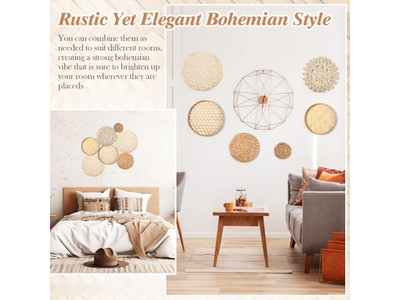 コースタルウォールデコホームラスティッククリアランスウィッカーデコレーションバンブー