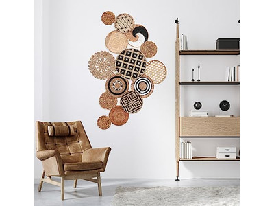 リビングルームデコレーションセット リビングルームウォールセットデコラムダンアート