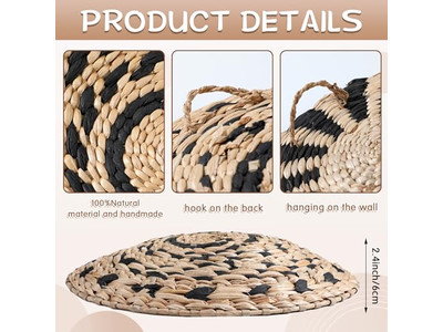 織りウォールバスケット ホームデコ ボヘミアン吊り下げセット